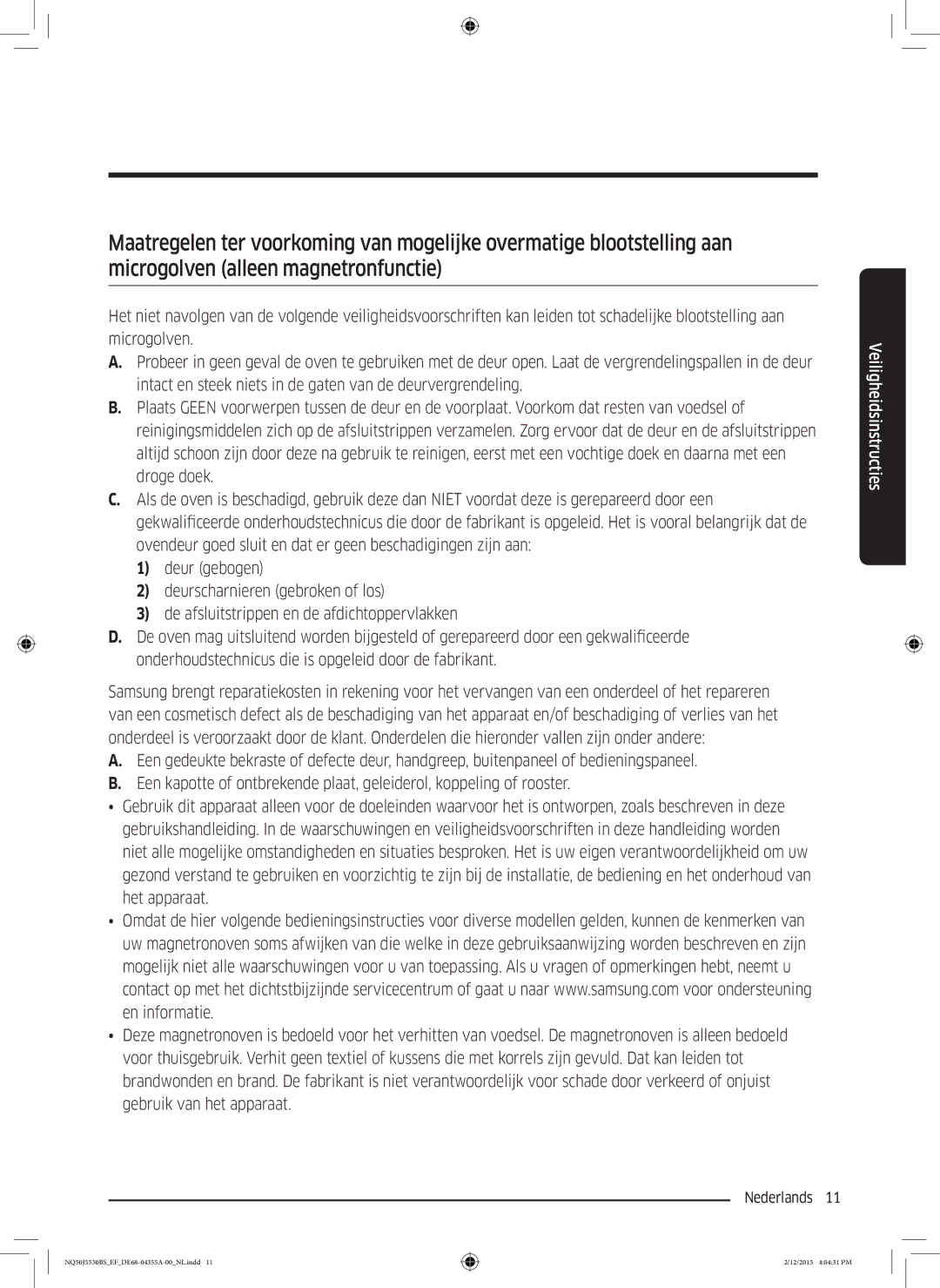 Samsung NQ50J5530BS/EF manual Nederlands  